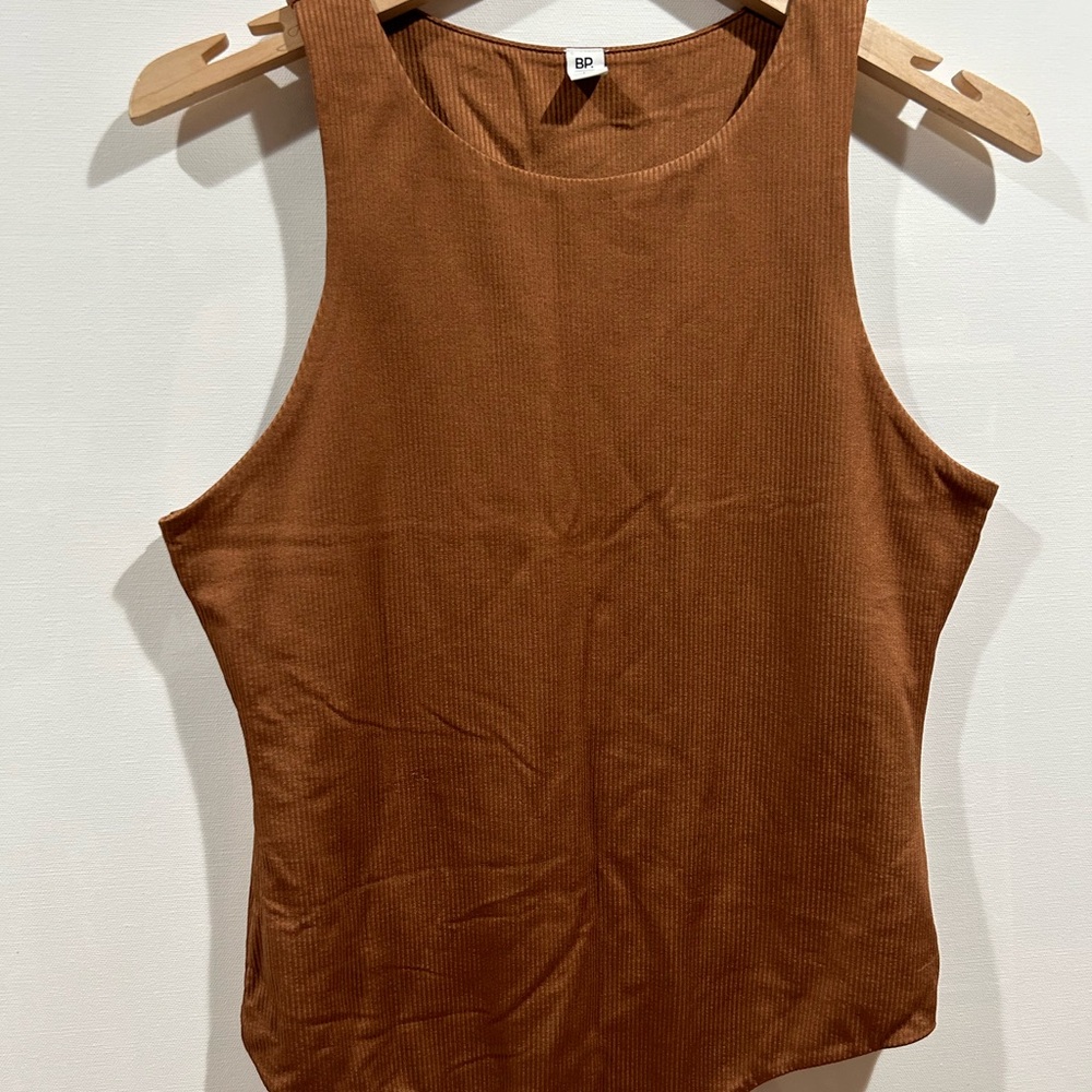 BP Brown Ribbed Top - Picture 2 of 5